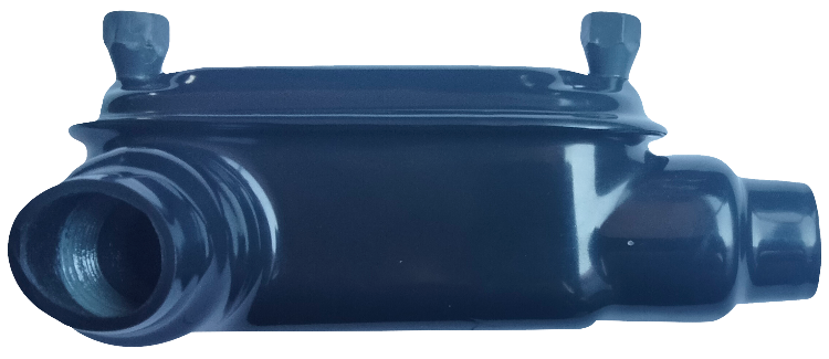 Condulet serie ovalada tipo LR para areas generales con pvc. 