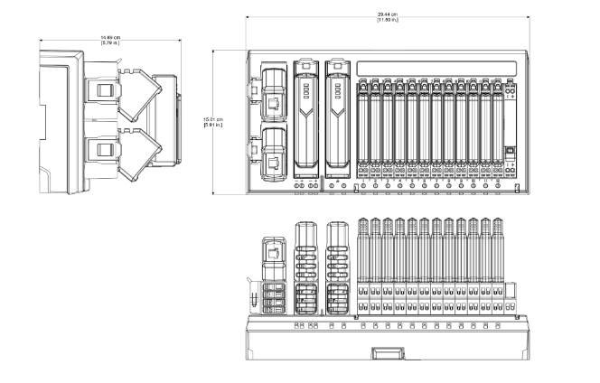 SE4701T02 12 CHARM I/O Junction Box with 1/2 inch - 14 NPT threads and Redundant CHARM I/O Block Assembly, DeltaV.