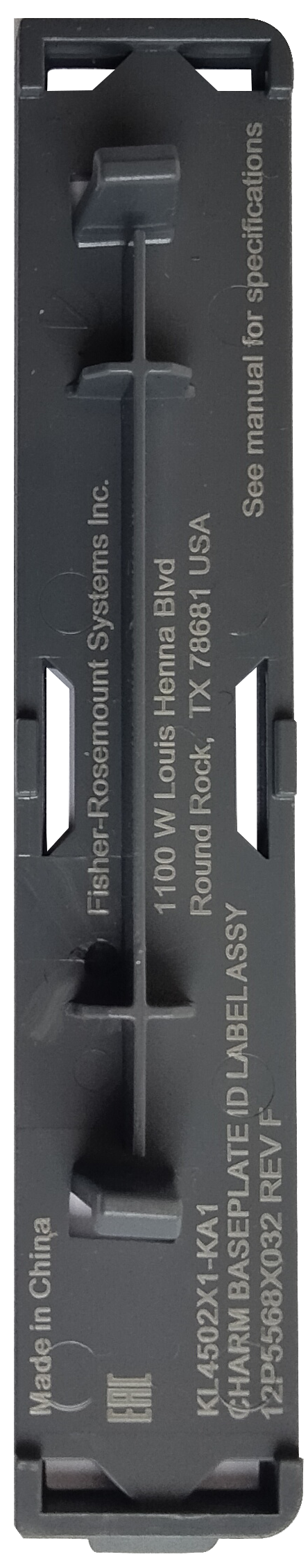 SS4606T03  CSLS Charm Baseplate Identifier, DeltaV.